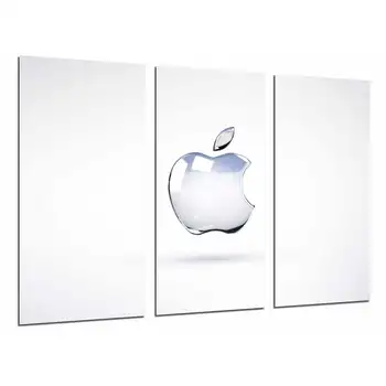 

Apple Logo on White Background, Apple, Tecnologia, photo print on wood, modern picture decorative 26833