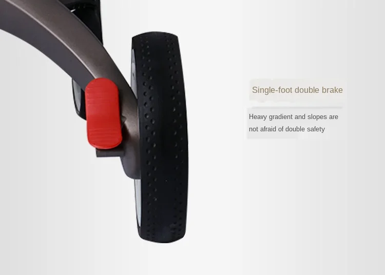 S High View Four Wheel Baby Stroller Can Sit and Lie In Luxurious Folding Two-way Shock Absorber for Children Baby Carriage