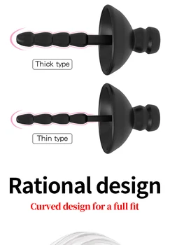 Electrical Stimulation Silicone Penis Plug Threaded Urethral Sounding SM Sex Toy Penis Glans Trainer Man Gay Urethra Masturbate 2