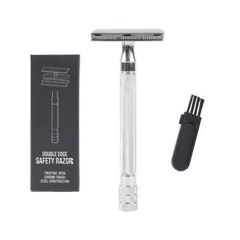 

Mens Manual Shavers Classic Safety Razor Metal Razor With Brush Double Edge Mens Hand Shaver Old Style Razor