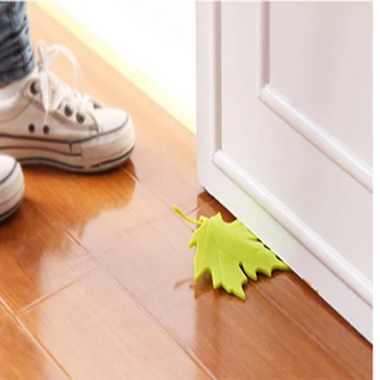

4PCS Home leaf shape collision bumper baby anti-pinch hand door stop door wedge
