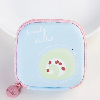 

Cute mini square cartoon summer style coin purse wallet sweet girls summer ice cream earphone bag