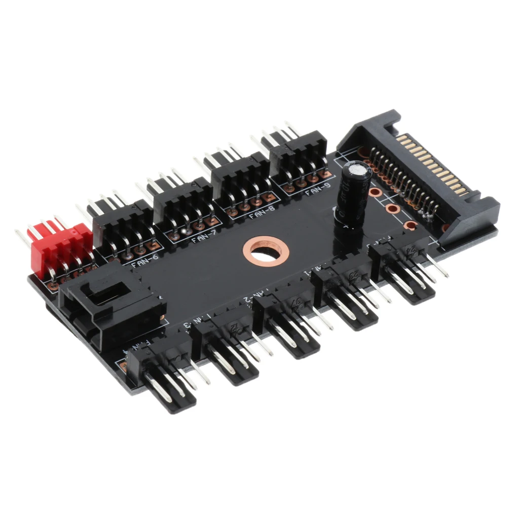PC SATA 10 разделитель кулер охлаждающий вентилятор концентратор 12 в PCB адаптер