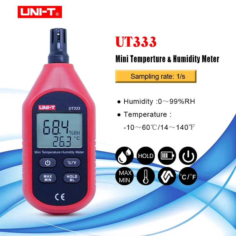 UNI-T ut333 température et humidité couteau Hygromètre Mini Digit BC 