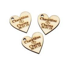 50 шт. персональный гравированный деревянный стол с сердечком для сердец, центровой ярлык для свадьбы или «нулевого дня рождения», подарок для гостей