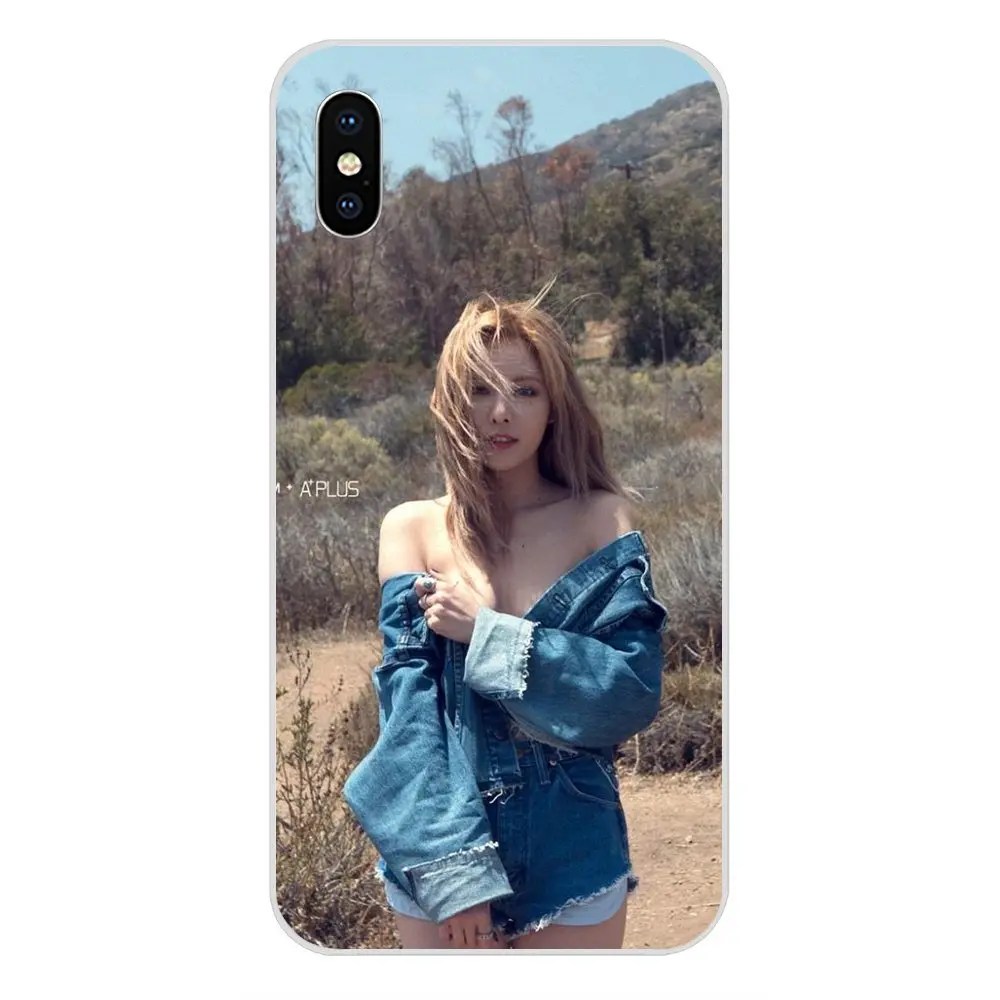 Kim Hyuna сексуальные чехлы для Apple iPhone X XS Max XR 4 4S 5 5C 5S SE 6 6S 7 8 Plus оптом и в