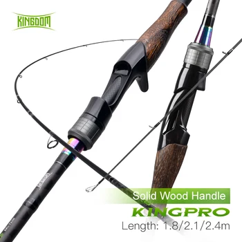 

Kingdom KING PRO Fishing Rods 1.8m 2.1m 2.4m UL/L M/ML M/MH Two Section Double Tips Spinning And Casting Feeder Travel Rod