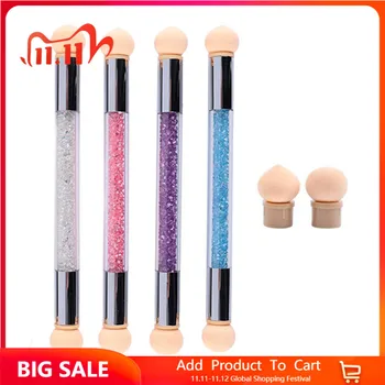 

2020 New Nail Brush Set Gradient Sponges Nail Art Brushes Pen Acrylic Gel Glitter Powder Picking Dotting Tools Manicure