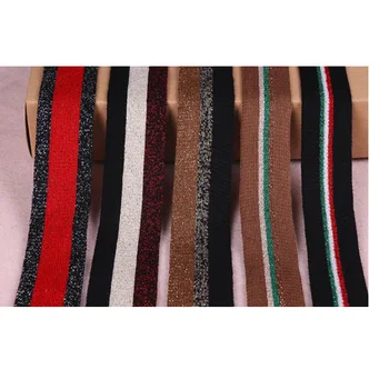 

20M Width 3cm Coffee Black Cotton Elastic Webbing DIY Side Ribbon Fabric ribbon ruban couture Sewing Decoration Accessories