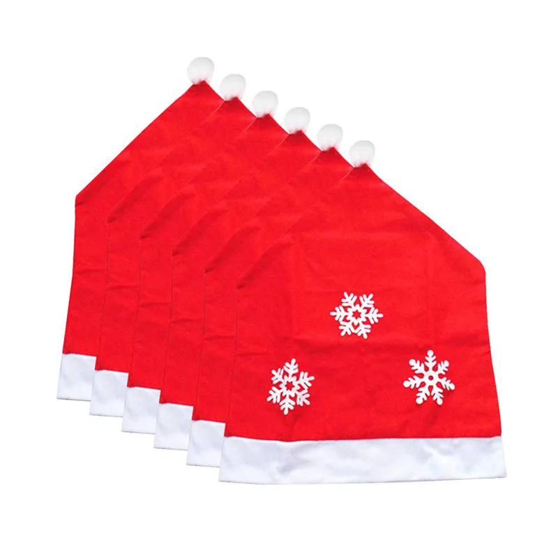 1/2/4/6 предметов, рождественские украшения чехла для стула Санта Клаус Снеговик чехол для спинки стула для рождественской вечеринки, для домашнего использования, украшения@ C