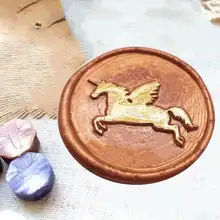 Единорог воск печать штамп-свадьба пригласительное уплотнение-единорог воск уплотнительный набор-запечатывание воск штамп индивидуальный восковой печати