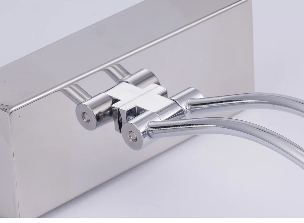 luz led fixado na parede espelho do