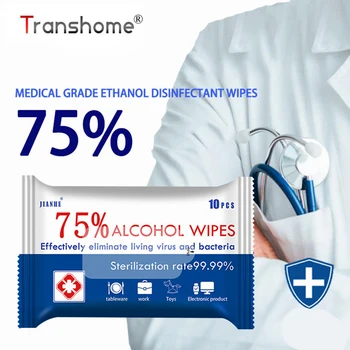 

100 Sheets Clorox Disinfectant Wipes 75% Alcohol Wipes 10 Pack x10 Pcs Home Office Anti-virus Sterilization Disposable Wet Wipes