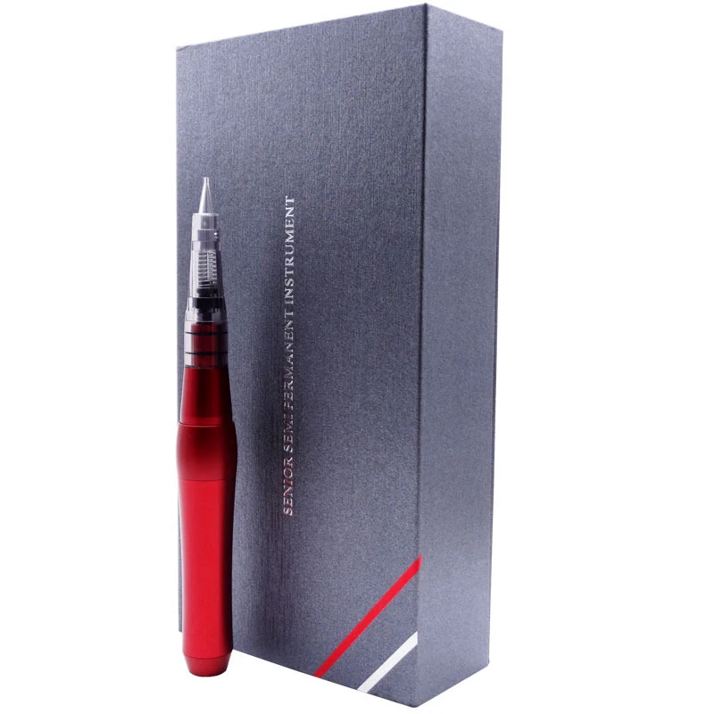 Перманентный макияж машина ручка для тату Перманентный макияж для бровей и губ контурная ручка тату-пистолет черный/красный для бровей губ микро-тату