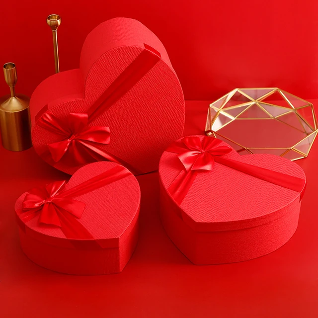 Scatola per cappello da fiorista a forma di cuore rosso scatole per  caramelle Set confezione regalo per san valentino scatole per imballaggio  regali per fiori vaso vivente - AliExpress