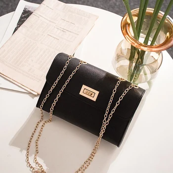 

High-Quality Solid Color PU Leather Chain Mobile Phone Shoulder Bags Women's Designer Handbag Fashion Simple Small Square Bag