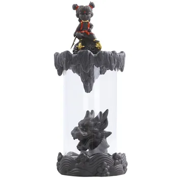 

incense burner With Acrylic Protective Cover Smoke waterfall Incense burner Aromatic Holder Home Decor