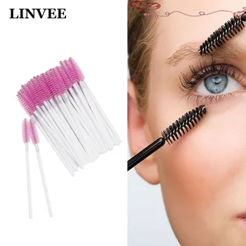 

50Pcs Eyelash Extension Brush Eye Lashes Eyebrow Applicator Individual Disposable Mascara Wands Professional Make Up Brushes