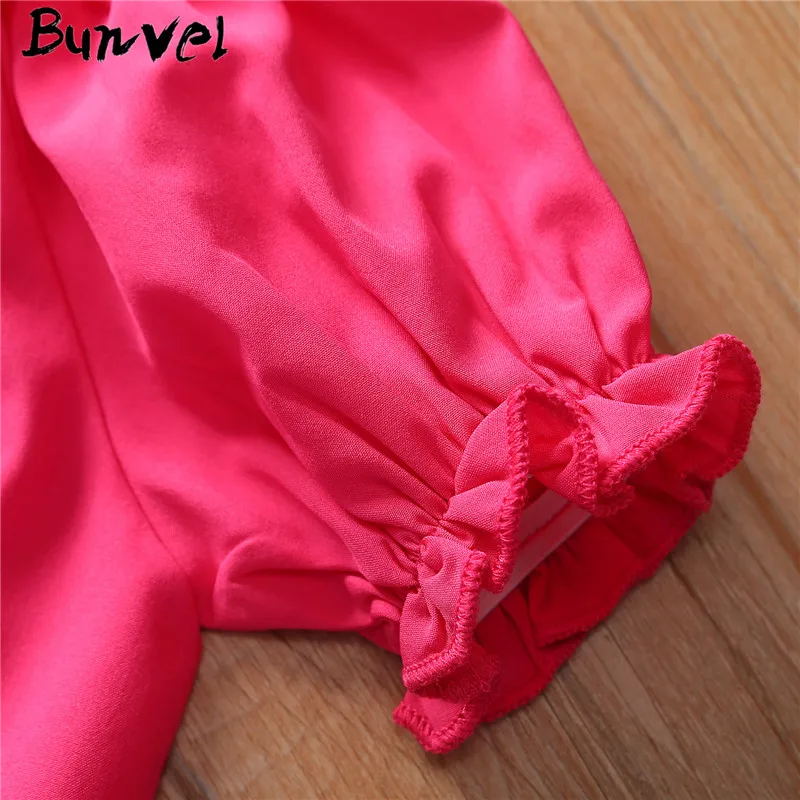 Bunvel/комплекты летней одежды для маленьких девочек; одежда для маленьких девочек; осенний Детский комплект; топ с цветочным принтом; штаны; одежда для малышей