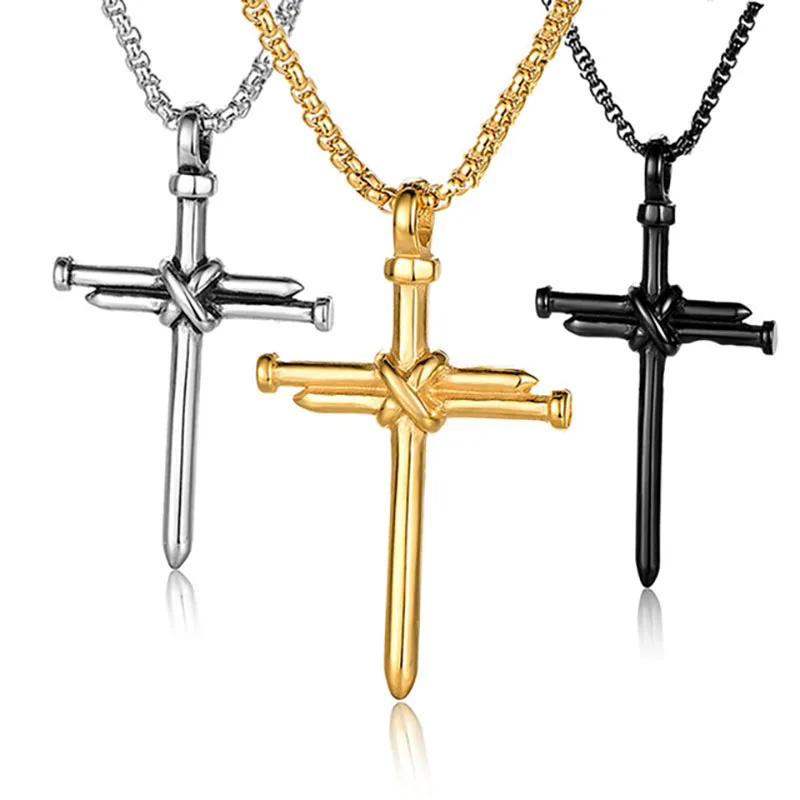Fashion Creative Double nail Cross 