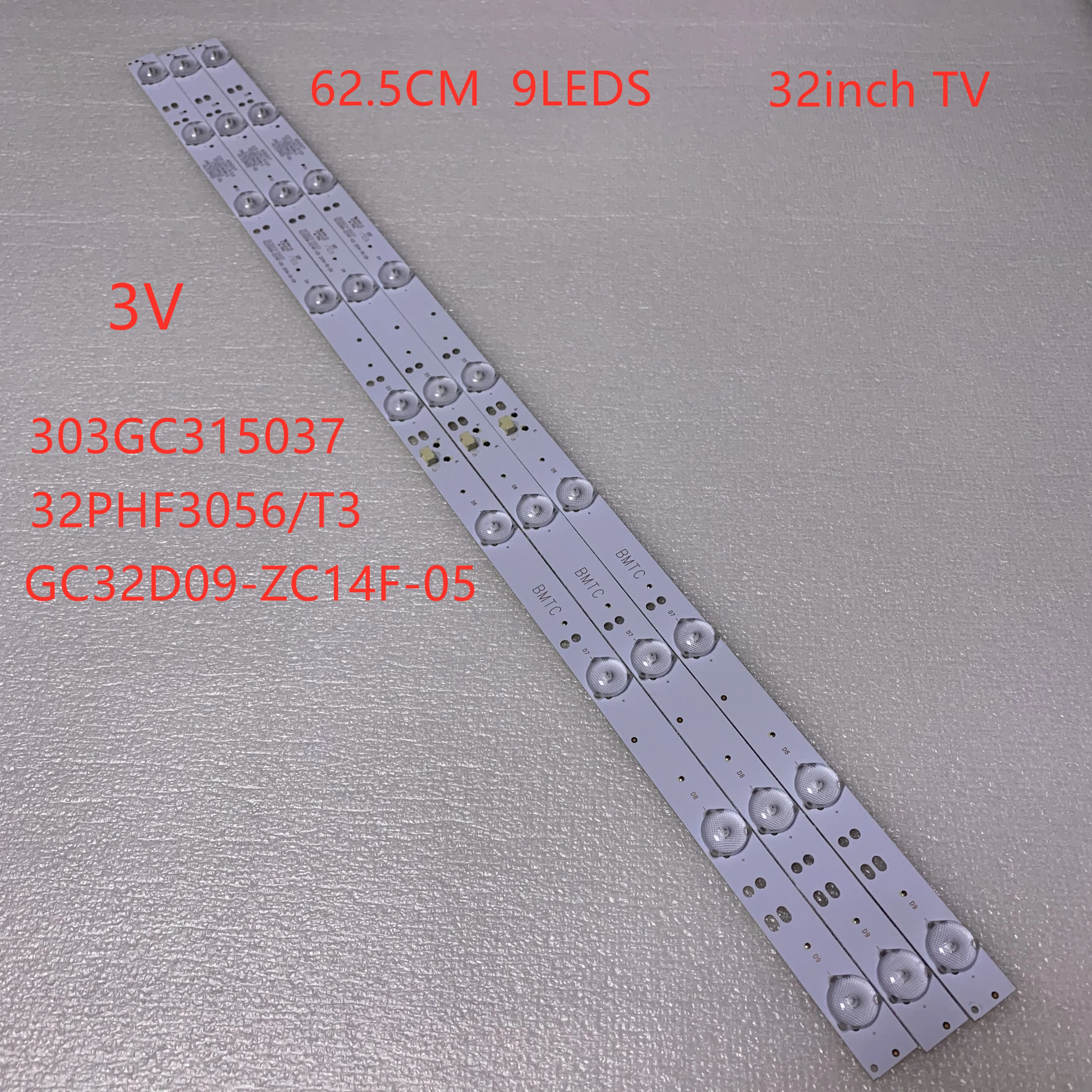 Светодиодная панель 3 шт. = 1 комплект 62 5 см для P h ili ps 32 дюйма 321E5Q 32PHF3056/T3 GC32D09 ZC14F 05