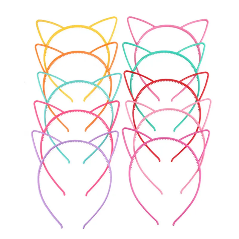 10 шт. модная женская повязка на голову с милыми кошачьими кошечками ушками для