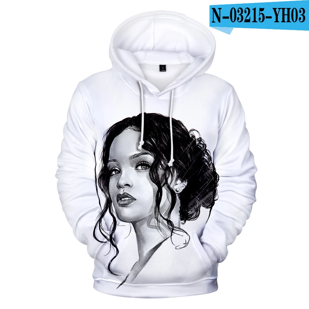 G Певица Рианна толстовки 3D печати толстовки Горячая Распродажа Толстовка Harajuku Rihanna одежда с капюшоном плюс размер для женщин - Цвет: G