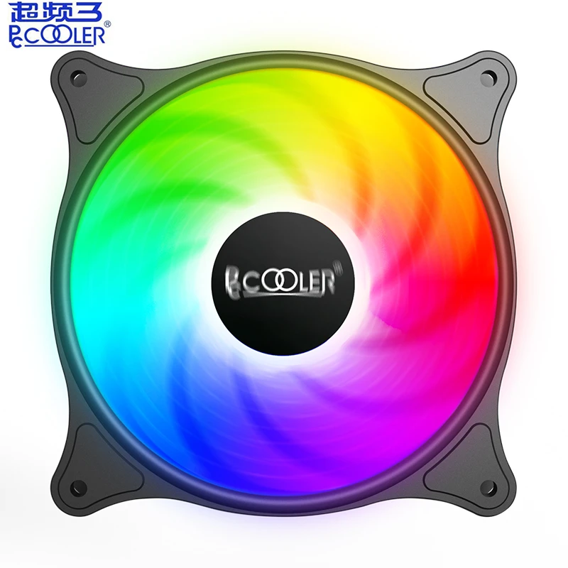 

PCcooler SRGB colorful LED silent fan 12CM computer case CPU cooling fan, RGB cooling fan, with 3pin and Molex interface