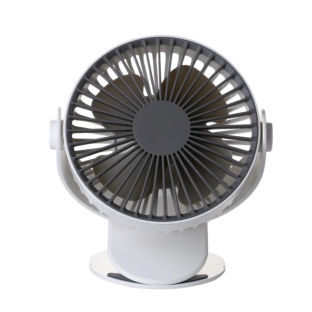 NMT-020 Настольный вентилятор с зажимом, креативный персональный USB Перезаряжаемый мини-вентилятор с поворотом на 360 градусов - Цвет: White