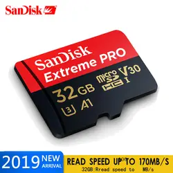 SanDisk Экстрим Pro карта памяти Micro SD карта 256 ГБ 128 Гб 64 Гб SDXC U3 V30 A2 TF карта до 170 МБ/с./с флэш-карта для дрона камеры