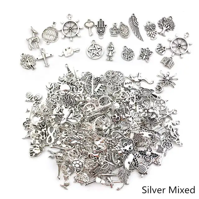 30Pcs Mixed Vintage Metal Animal Birds Charms Beads DIY Bracelet Pendant Neacklace Accessories For Jewelry Making Findings Mix 1
