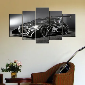 

Framework HD Printed 5 Piece Modular Home Decor Poster Art Peugeot 208 T16 Pikes Peak Racing Car Canvas Modular