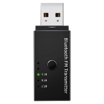 

USB Car Bluetooth FM Transmitter V4.2 EDR 10M USB Charger Radio Adapter 5V Radio Transmitter