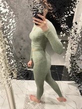 Conjunto de ropa de yoga sin costuras para mujer, prendas para entrenamiento deportivo, gimnasio, leggings de cintura alta, top corto de manga larga, 2, 3 o 5 piezas