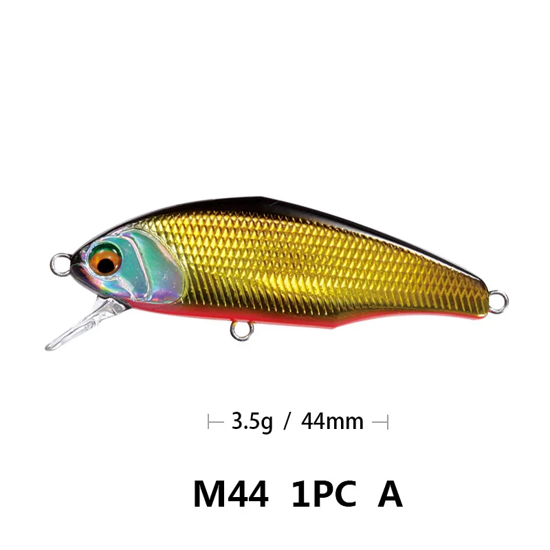 1 шт. 45 мм 3,5 г тонущие рыболовные наживки гольян кренкбейт искусственный Жесткий Воблер для бас форели Пресноводные рыболовные снасти - Цвет: A