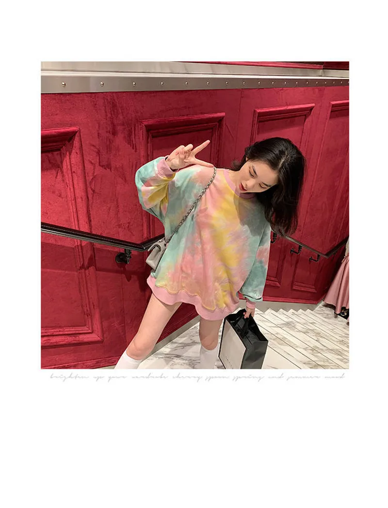 Ulzzang Осенняя Женская Толстовка Harajuku печать с капюшоном Толстовка уличная bf с длинным рукавом свободный свитер Толстовка забавная Женская