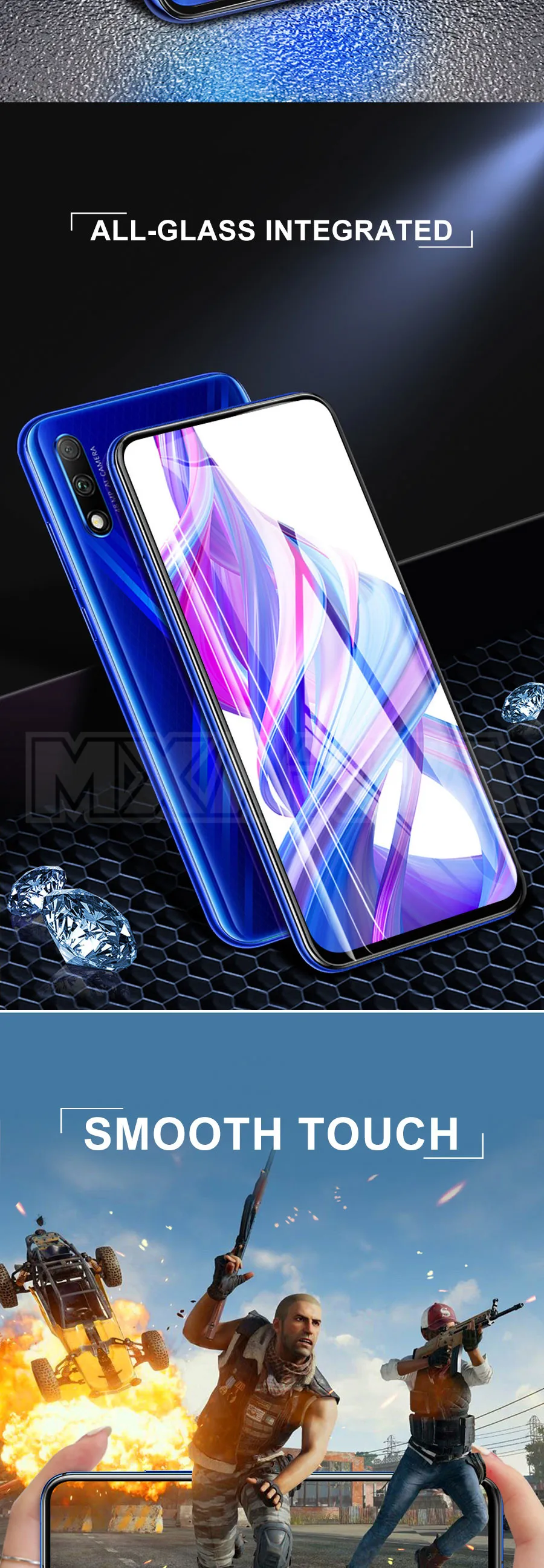 9H закаленное стекло на для Honor 9X 8X протектор экрана Honor 20 9i 10i 20i 8A 8C V20 V10 V9 Play Защитная стеклянная пленка чехол