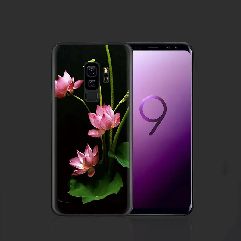 B9 EWAU с цветочным принтом в виде лотоса силиконовый чехол для телефона для samsung A2 Core A5 A6 плюс A7 A8 A9 A10s 20s 20E 30s 40s 50s 60 70S - Цвет: B9