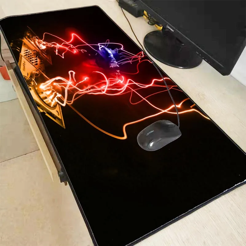 

DJ Party 90X40CM Rubber Mouse Pad Large Locking Edge Mouse Mat Desk Mats Big Mousepads Gaming Rug XL for Office Gaming