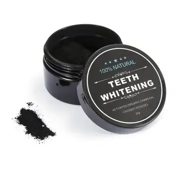 

30g Natural Activated Carbon Coconut Shell Tooth Whitening Powder Deeply Cleaning Teeth Hygiene Care Dental Care TSLM1