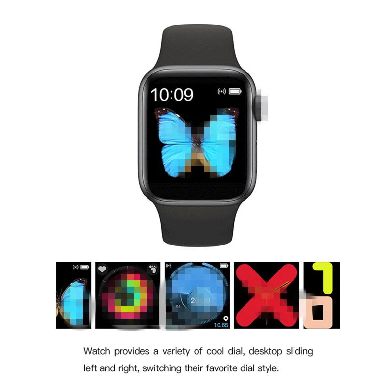 T500 Smart Watch 44mm Bluetooth Smartwatch Men Women Blood Pressure Heart Rate Monitor Wearable Device for IOS Android VS IWO 13