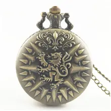 Уникальный Унисекс Винтажный античный круглый циферблат кварцевые карманные часы ожерелье кулон часы для мужчин женские лучшие подарки