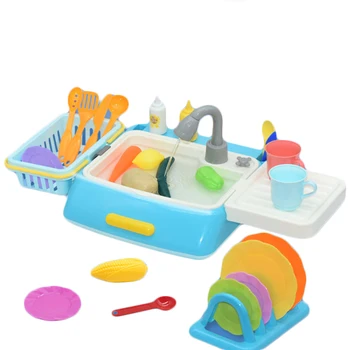 

1 pcs Simulation Kitchen Toy Kit Electric Dishwasher Sink Pretend Play Kitchen Toy Set Children Kids Puzzle Early Education Toys