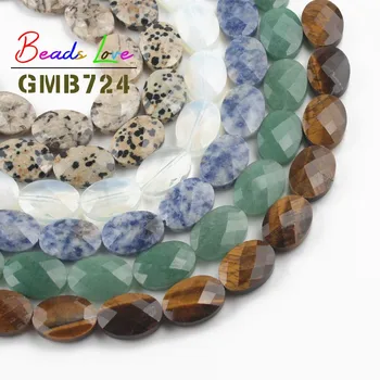 

Wholesale Faceted Oval Shape Beads 13X18MM Natural Tiger eye Stone Loose Spacer Beads For Jewelry Making DIy Bracelet Necklace