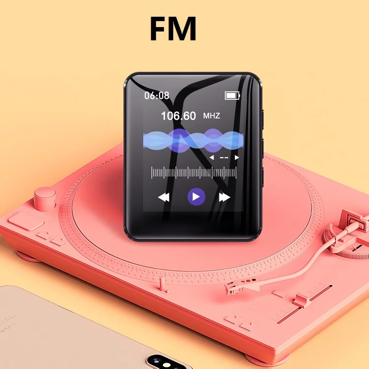 RUIZU M4 Portable Mini Bluetooth MP3 Player 1.8" Full Touch Screen HiFi Music Player with FM Radio E-book Pedometer Video Player