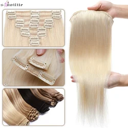 S-noilite Clip In Hair Extensions Human Hair 65g-120g 8