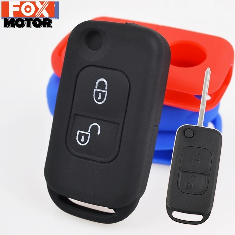 2 кнопки подходят для Mercedes Benz W168 W202 W203 W208 W210 A C E S класс силиконовый дистанционный