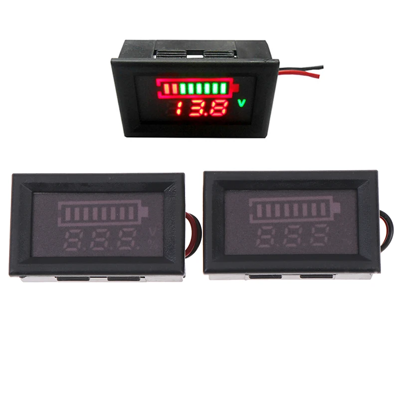 1Pc 12V 24v Acid Lead Batteries Capacity Digital LED Indicator Tester Voltmeter