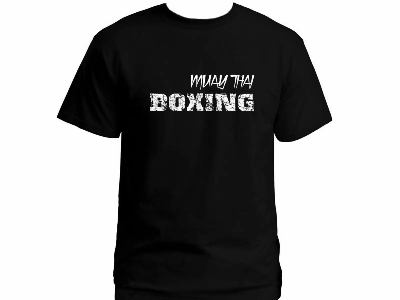 Muay Thai Distressed Look MMA Mens T-shirt Funny Short Sleeve Tshirts Summer Hip Hop Casual Cotton Tops Tees |