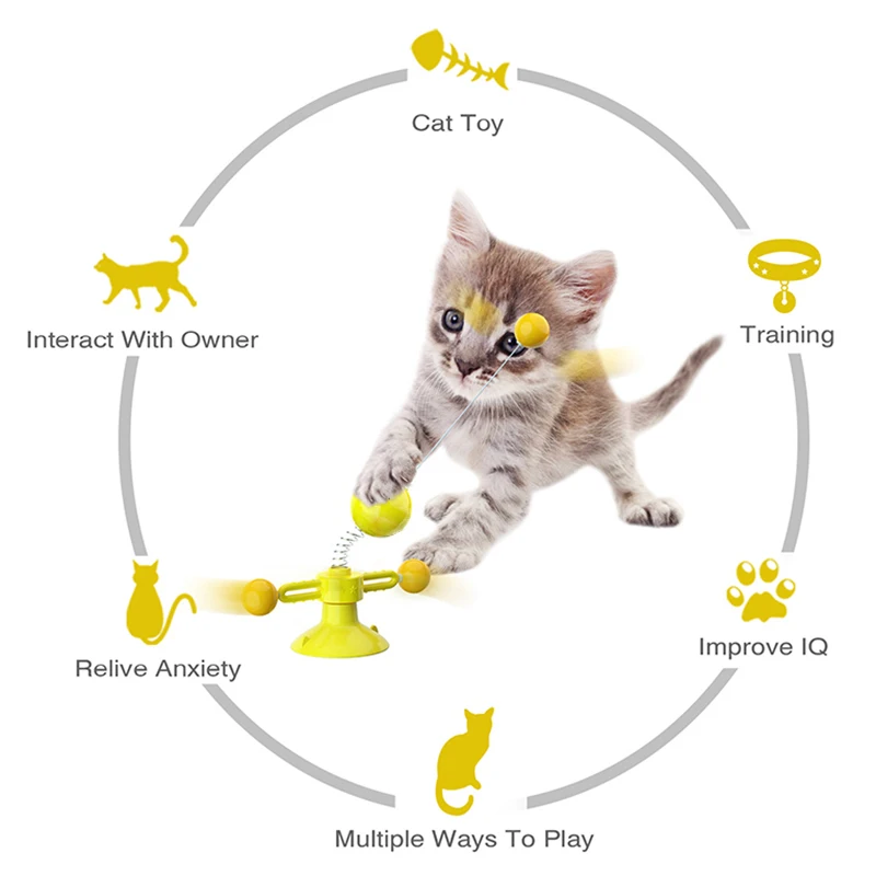 Домашнее животное кошка проигрыватель игрушки Забавный Кот мяч и с принтом в